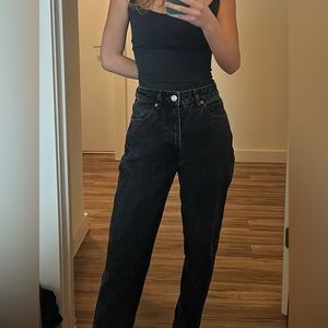 Zara black straight leg jeans
